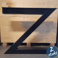 Z-poot 8/8 - Zwart gecoat