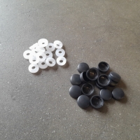 Set zwarte afdekdopjes