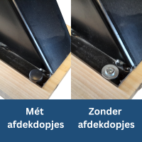 Set zwarte afdekdopjes