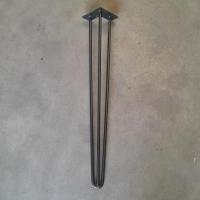Hairpin poten -  Zwart gecoat - 72 cm
