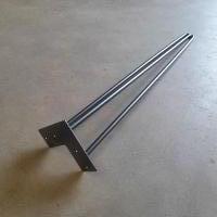 Hairpin poten -  Zwart gecoat - 72 cm