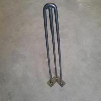 Hairpin poten -  Zwart gecoat - 72 cm