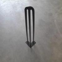 Hairpin poten -  Zwart gecoat - 72 cm