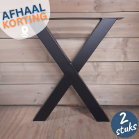 X-poot 8/8 - Zwart gecoat