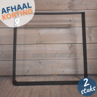 Trapeze-poot 0,5/8 - Zwart gecoat